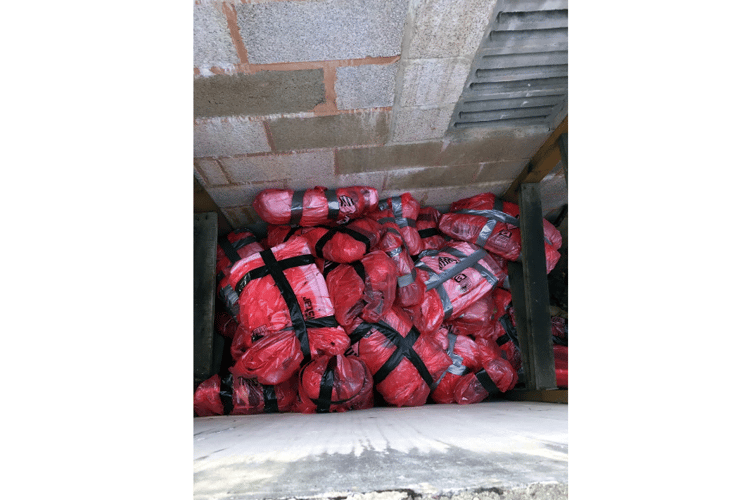 Who left it there? Asbestos waste dumped in Halcyon Road Car Park.