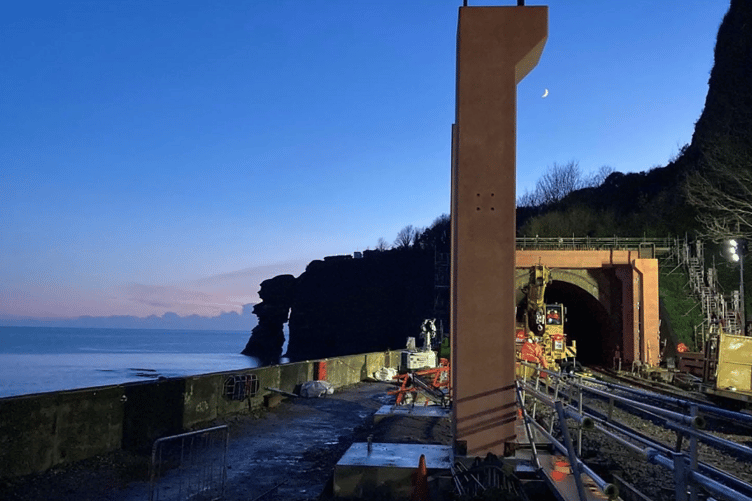 Rail work at Dawlish over Christmas