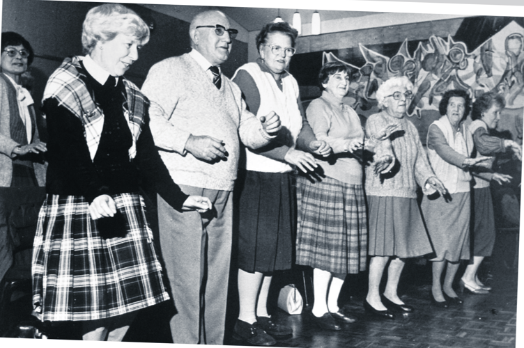Best foot forward – Third Age Dancers at Newton Abbot Commnity Centre proved you’re never to old to boogie in November 1988