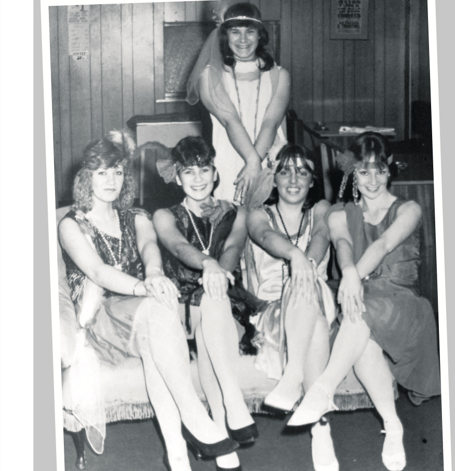 September 1986 and an all-singing and dancing autumn show was entertaining audiences at the Shaftesbury Theatre in Dawlish. Pictured here taking a break from treading the boards are dancers Mandy Bard, Tracy Evans, Janice Morgan, Rebecca Wand and Karen Dell.