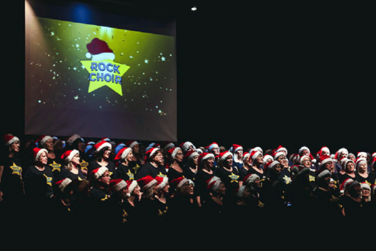 More than 200 singers from Newton Abbot, Teignmouth and Torquay Rock Choirs sang their hearts out in aid of the Rowcroft Hospice