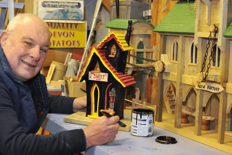 David Hardie in his wonderful workshop.