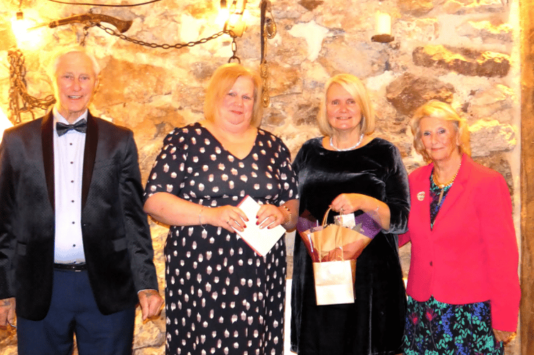 Mayor Cllr Ron Peart, retiring town clerk Carol Lakin, new town clerk Mrs Michelle Lewis-Clarke and Mayoress Mrs June Peart