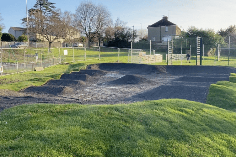 The bike riding area coming to life