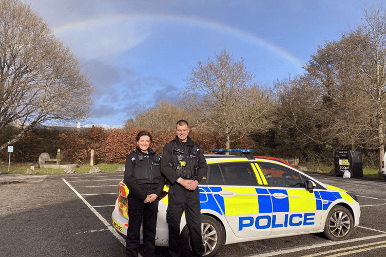 PC Haggerty and PCSO Pratt were out and about in Kingsteignton during Neighbourhood Policing Week