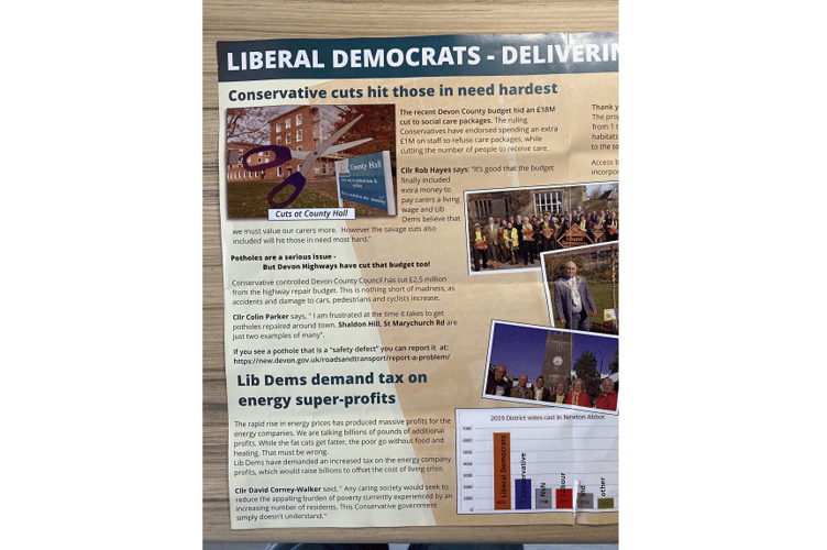 The offending leaflet.