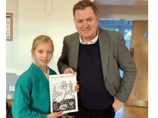 Pupil Daria has a nice artistic surprise for MP