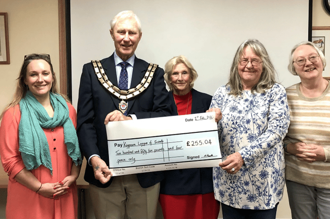 Pictured, from left are
Briony Enright, Mayor Cllr Ron
Peart, Mayoress Mrs June
Peart, Maggie Bonnell and
Maggie Cleverly.