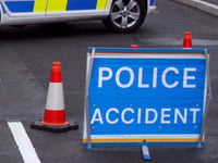 Man trapped as van overturns on A381