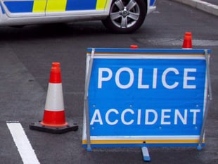 Man trapped as van overturns on A381