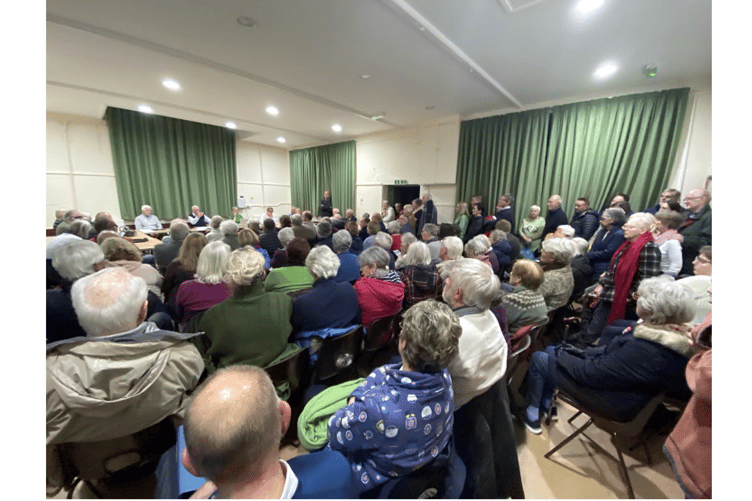 Over 100 residents came to the Bishopsteignton Parish Council meeting to give their views on the plans