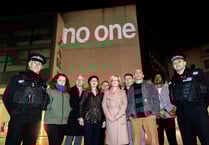 Giant projection marks launch of campaign tackling harassment of women