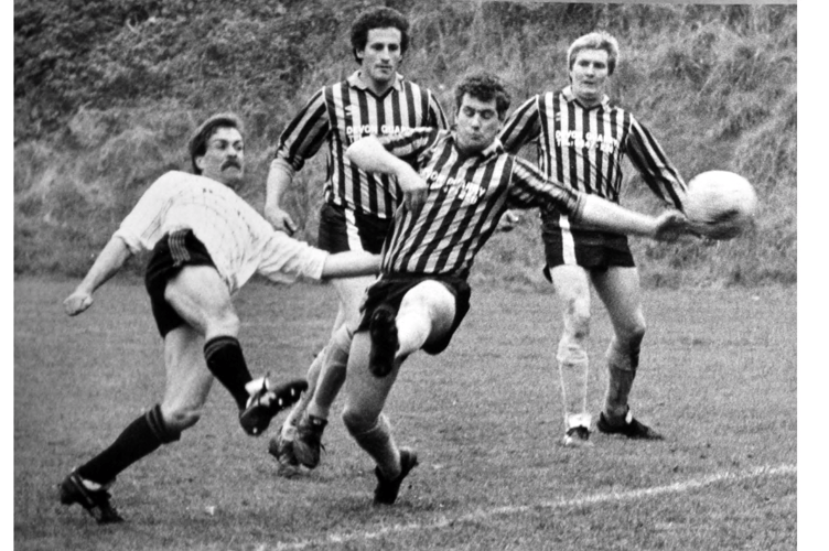Teignmouth AFC take on the mighty Chagford in a match from the early half of
December 1988