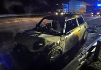 Car ‘completely destroyed’ in M5 fire