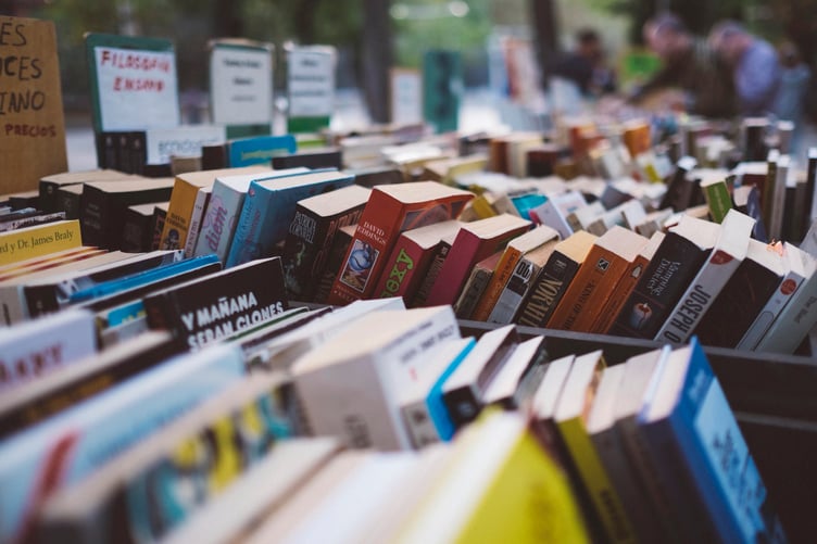 market stall stock image
