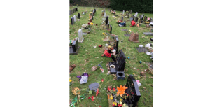 Anger at graves vandalism