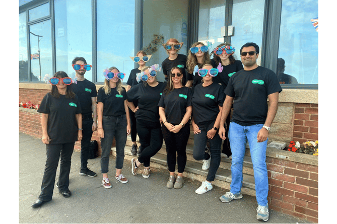 Glasses were raised by the team at Specsavers Teignmouth to celebrate the store’s 15th anniversary during a special week of events.