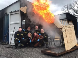 Fire station crew manager Jamie passes fire behaviour course 