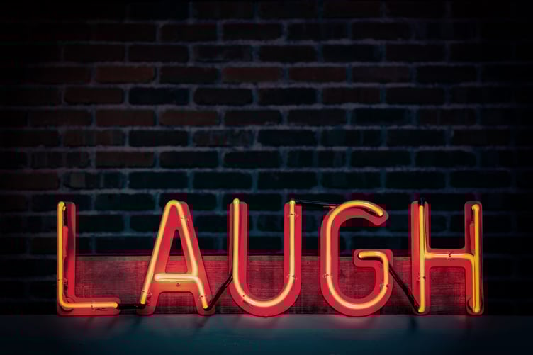 laugh stock image