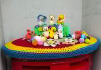 Yarn bombers lay an Easter treat