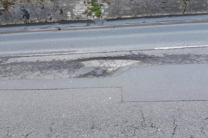 Pothole in Newton Abbot 