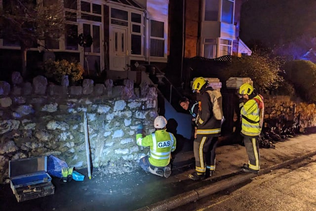 Dramatic pictures as homes evacuated in gas leak