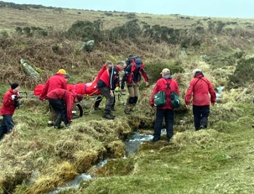 Dartmoor Search and Rescue Team Ashburton rescue a walker.Picture DSRTA (March 2023)