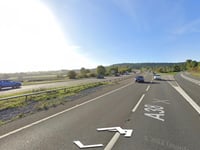 Two people cut from car as two car crash shuts A38 overnight