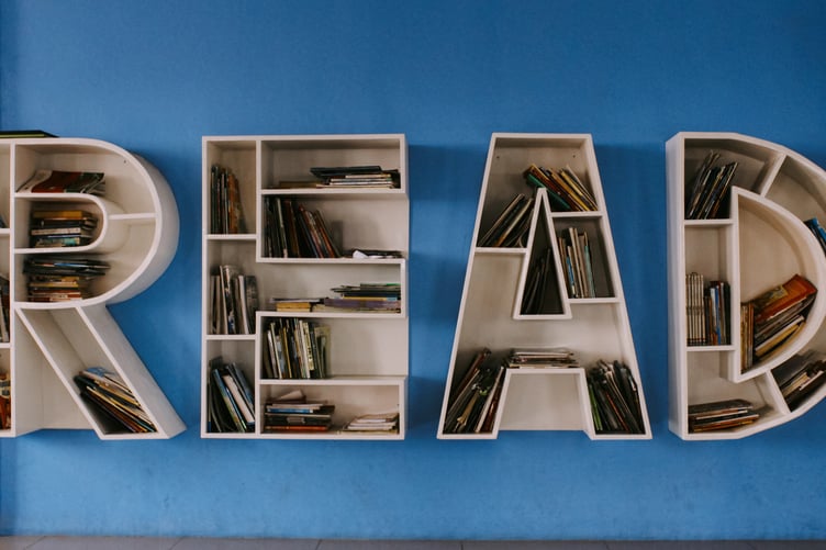 mobile library stock image