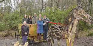 Wooden horse sculpture officially opened at country park