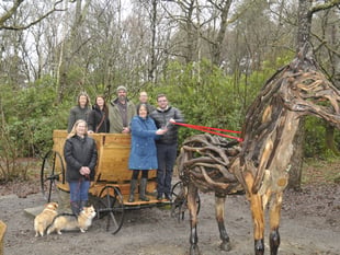 Wooden horse sculpture officially opened at country park