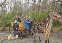 Wooden horse sculpture officially opened at country park
