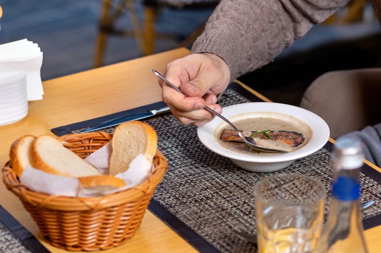 lent lunch stock image