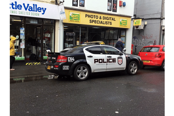 Cop car spotted in Newton Abbot