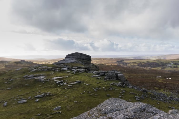 Dartmoor walk stock image
