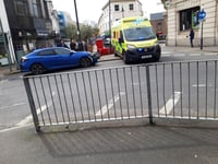 Newton road closed  after collision
