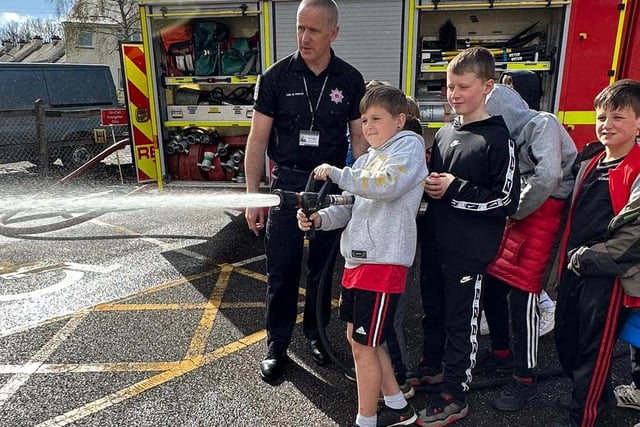 Kids’ happy day with Fire Service