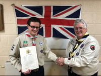Castle invite and Queen’s Award for Teignbridge Scout