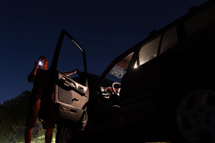 car break in stock image