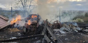 Dartmoor firefighters join forces to tackle barn fire 