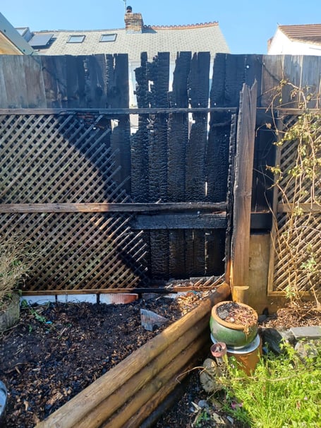 Fence on fire saw Bovey Tracey Fire Station mobilised