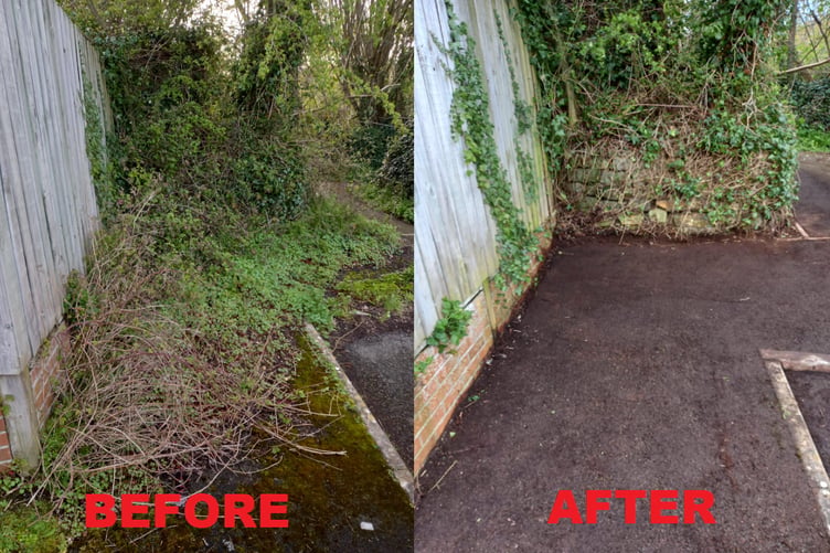 Kingsteignton Town Council Footpath Clearing