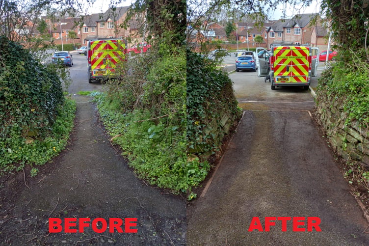 Kingsteignton Town Council Footpath Clearing