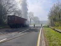 UPDATE: A38 now open following lorry fire