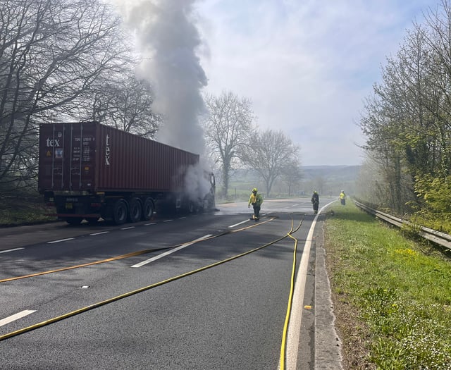 UPDATE: A38 now open following lorry fire