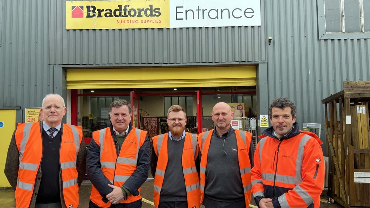 Skills and training talks at Bradfords with MP Mel Stride