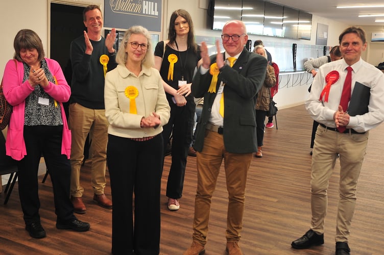 MDA050523A_SP011 Photo: Steve Pope 

Local Elections 2023. Teignbridge count. Chudleigh ward - Richard Keeling and Suzanne Sanders