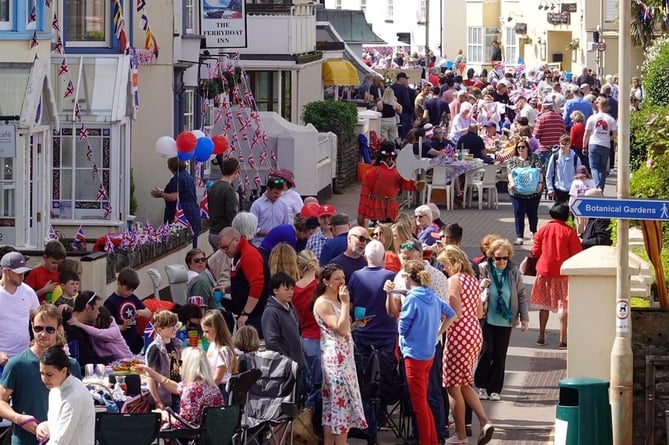 Villagers in Shaldon got into the Coronation party spirit as Alec Collyer's photo shows