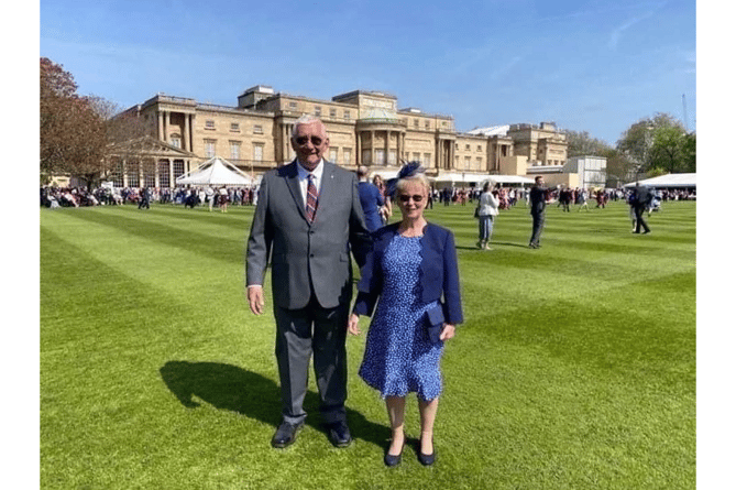 John Petherick and his wife Linda were invited to the palace as part of the Royal Family’s celebration of community champions.
