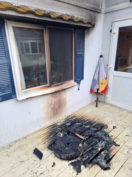 Firefighters tackle cigarette blaze